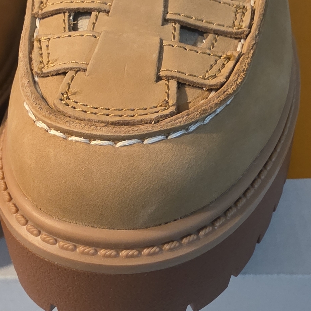 Timberland Stone Street Platform Buckle Shoes Beige Nubuck Women SZ 9 NWB Defect - Picture 6 of 10